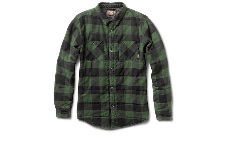  FOURSTAR® ISHOD BUFFALO QUILT L/S&nbsp;-&nbsp;Ishod Wair signature collection. Quilted buffalo flannel with ring snaps and taffeta lining. (shown in Rosin) 