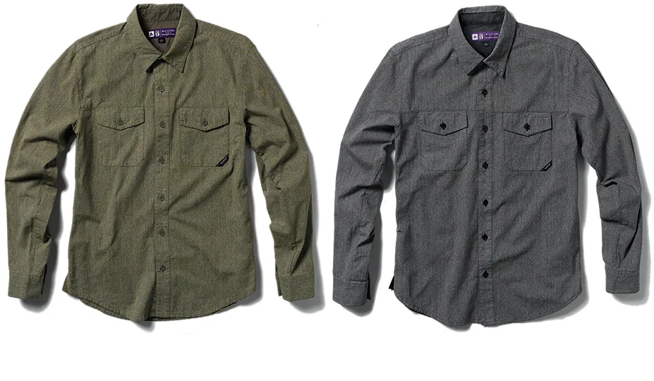  MATIX® MARAUDER&nbsp;SURPLUS SHIRT - Brandon Biebel Signature Collection.&nbsp;Heavyweight military melange twill with chest yoke, 22L buttons and flap pockets.&nbsp;(shown in Army&nbsp;and Charcoal). 