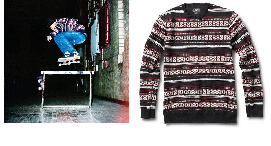  FOURSTAR® GONZ FAIR ISLE - Mark Gonzales Signature Collection.&nbsp;Wool-blend sweater knit with custom fair isle pattern. (shown in Multicolor) 