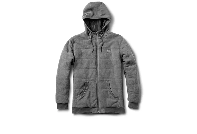  FOURSTAR® MARIANO QUILTED ZIP&nbsp;- Polar fleece zip hood with quilted shell and taffeta lining. Scuba collar with rib hood binding and pocket binding. (shown in Charcoal) 