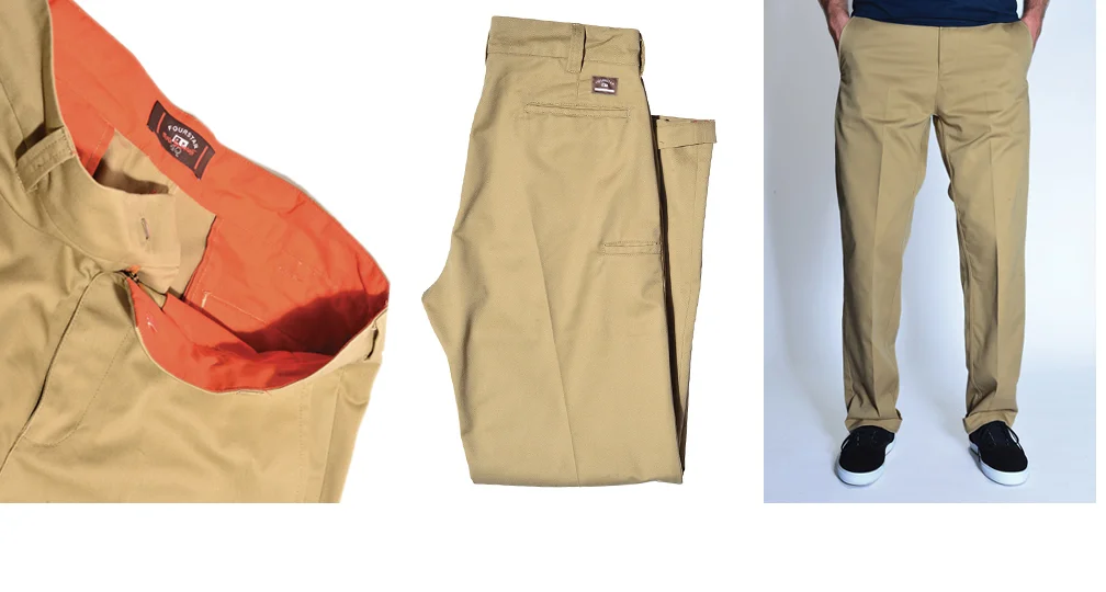  FOURSTAR® MAX WORKPANT - Max Schaaf / 4Q&nbsp;Conditioning Collection. 8 oz Bonanza twill with press crease. Traditional workpant spirit with updated details and fit. Orange waist lining and pocketbags. Utility pocket at outseam. (shown in Harvest K