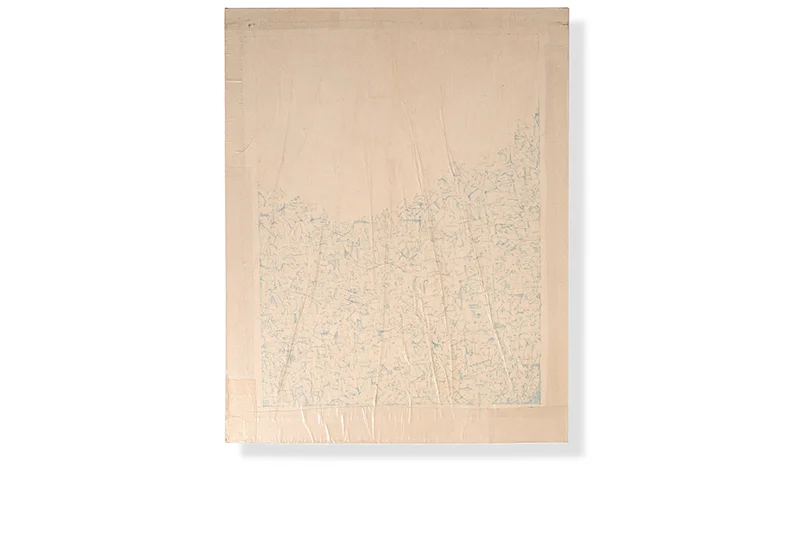  UNTITLED #14&nbsp;- 24x36" packing paper, Sharpie® &amp; varnish on canvas. 