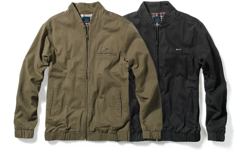  MATIX® KRANDERS JACKET - Krooked® Skateboards + Mike Anderson&nbsp;Collection. Cotton herringbone shell with custom plaid poplin lining. Self collar, welt pockets and piped zipper welts. (shown in Clove and Black) 