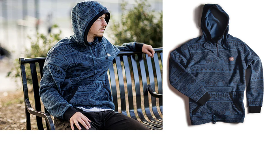  FOURSTAR® KENNEDY POLAR FLEECE - Cory Kennedy Signature Collection. 1/4 zip poly polar fleece hood with scuba collar and&nbsp;custom&nbsp;print. Rib binding at hood opening and pockets. (shown in Thundercloud) [o] Ryan Flynn 