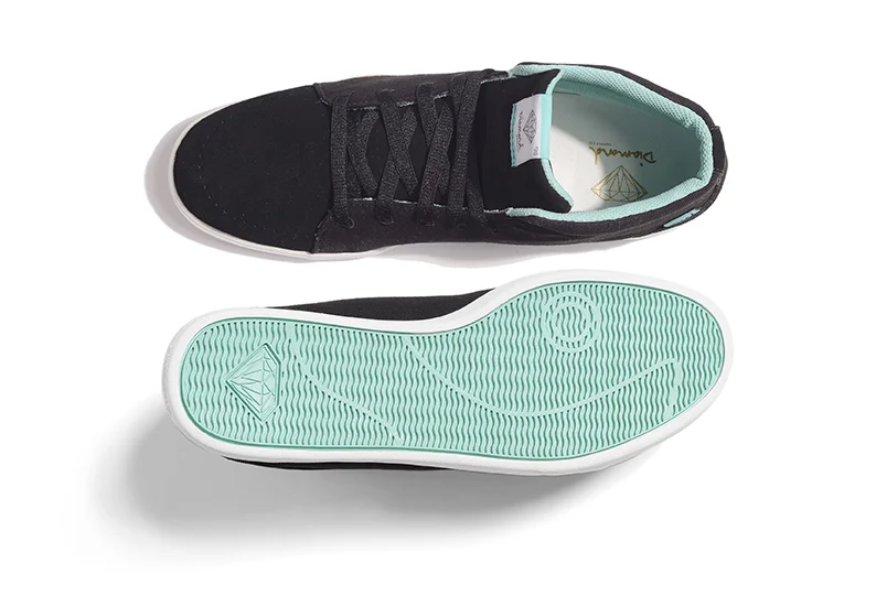  DIAMOND SUPPLY CO® MIDLITE CUP - Canvas and suede upper w/ quilted diamond logo at lateral ankle. Clean toe with perf. Cup sole. (shown in Black) 