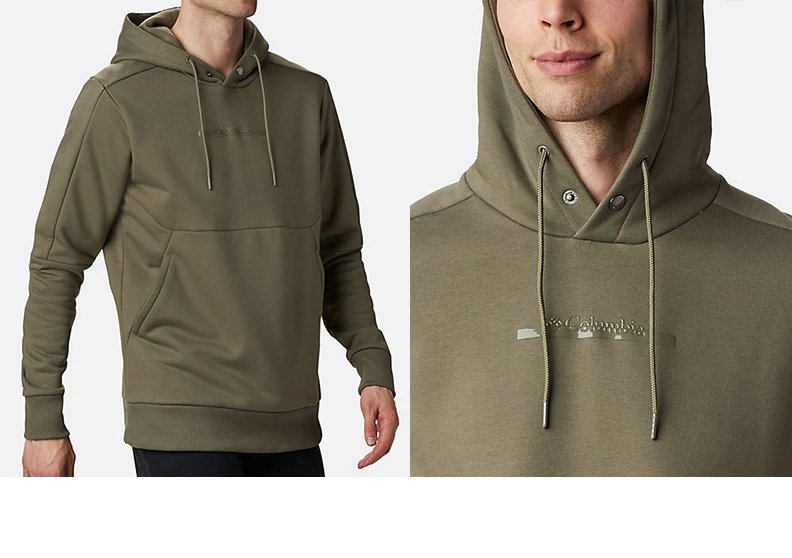  COLUMBIA SPORTSWEAR® Columbia Lodge Heavyweight Hood - 450 gram semi-brushed back fleece w/ chiseled panels, snap hood and gloss hi-density logo.  