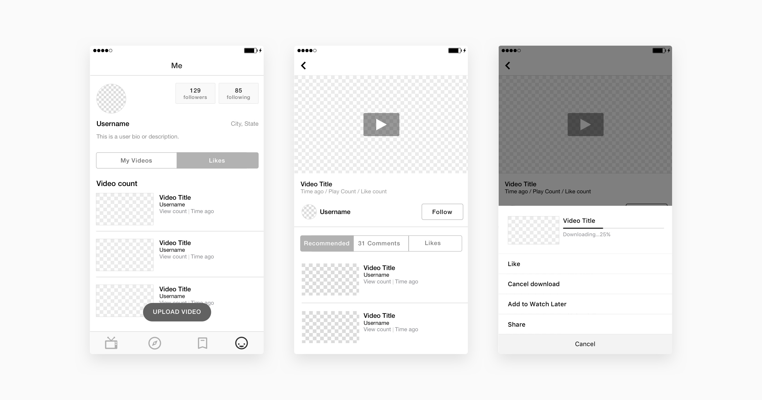 Fig 04. The Profile and all-new Vimeo Player.