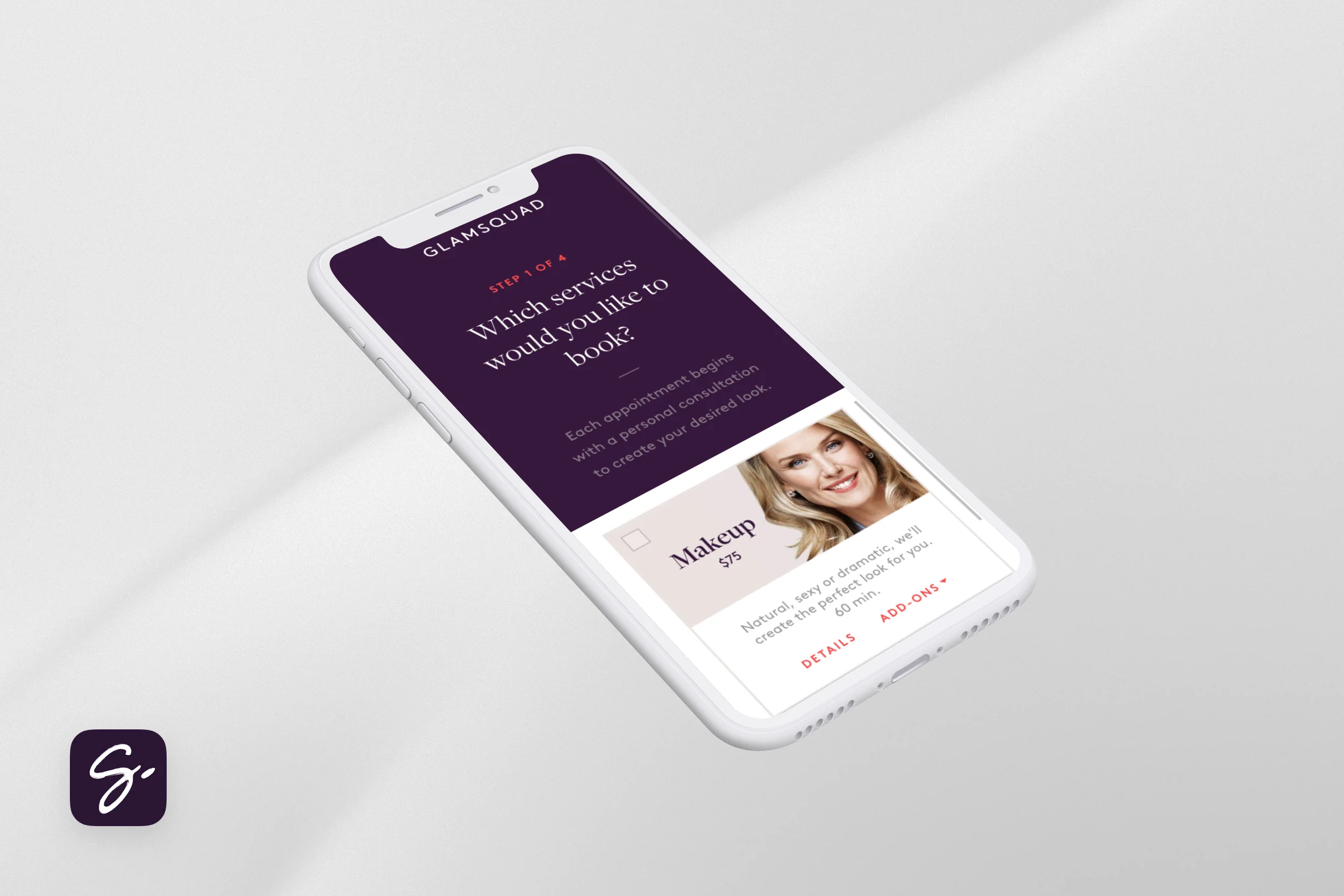 Glamsquad is an on-demand beauty startup based in New York. We designed the entire booking experience for web and mobile. The overhaul featured a simplified service menu, easy appointment setup, and flexible responsive designs.