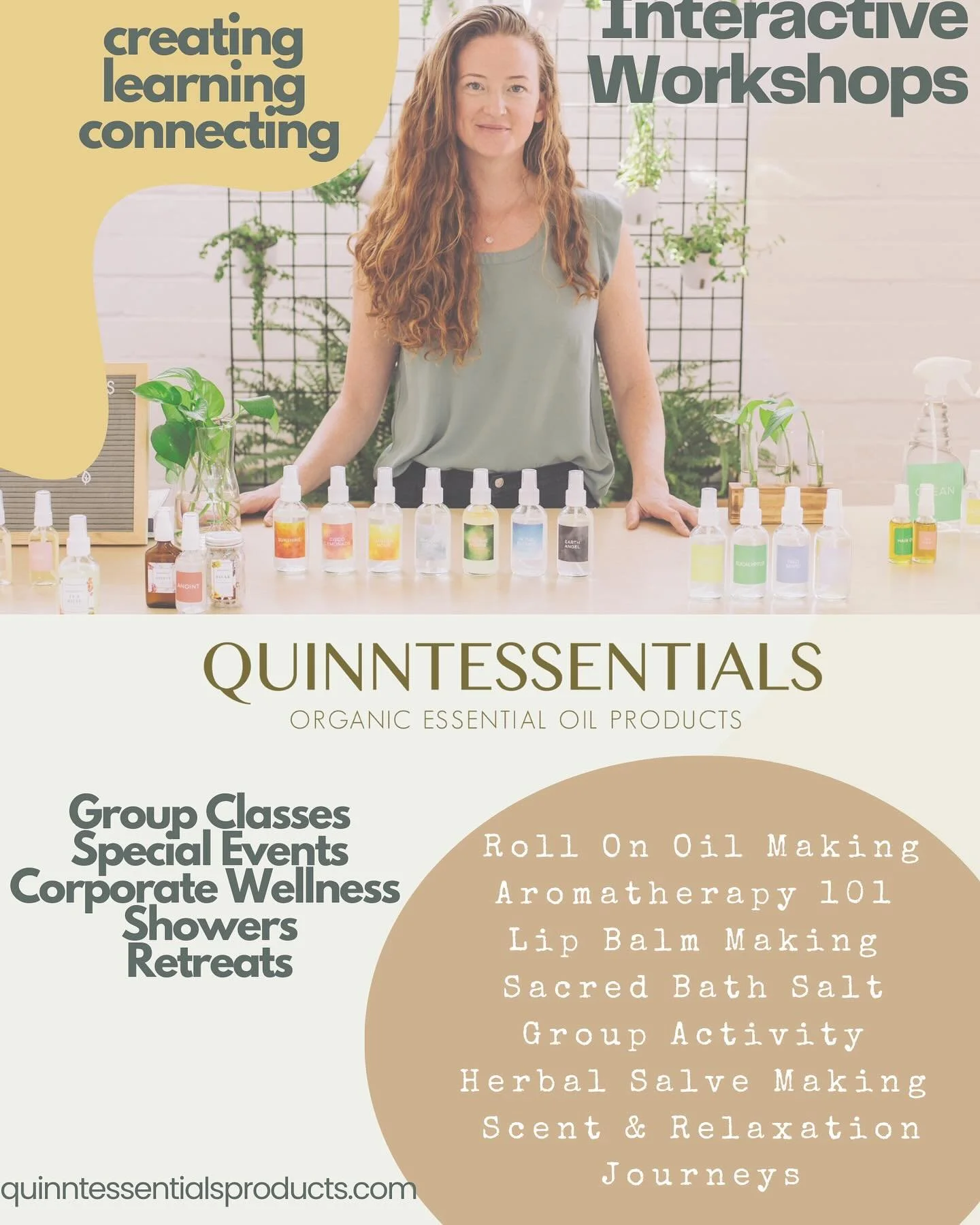 We&rsquo;re inspired to gather and create with community and offer more sacred experiences with yoga, herbs and essential oils. We love collaborating!  Reach out to plan aromatherapy into your special event, retreat, shower, or gathering with @quinnt