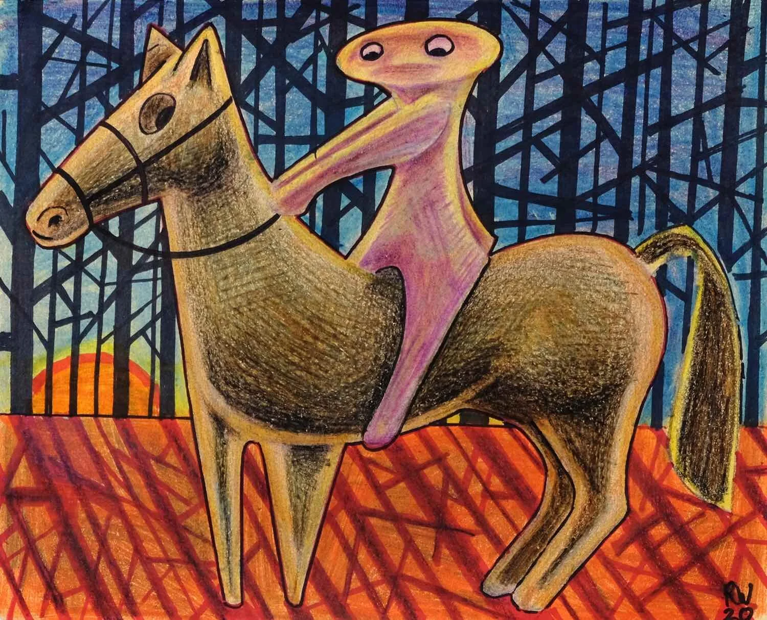 Horse And Rider At Sundown copy.jpg