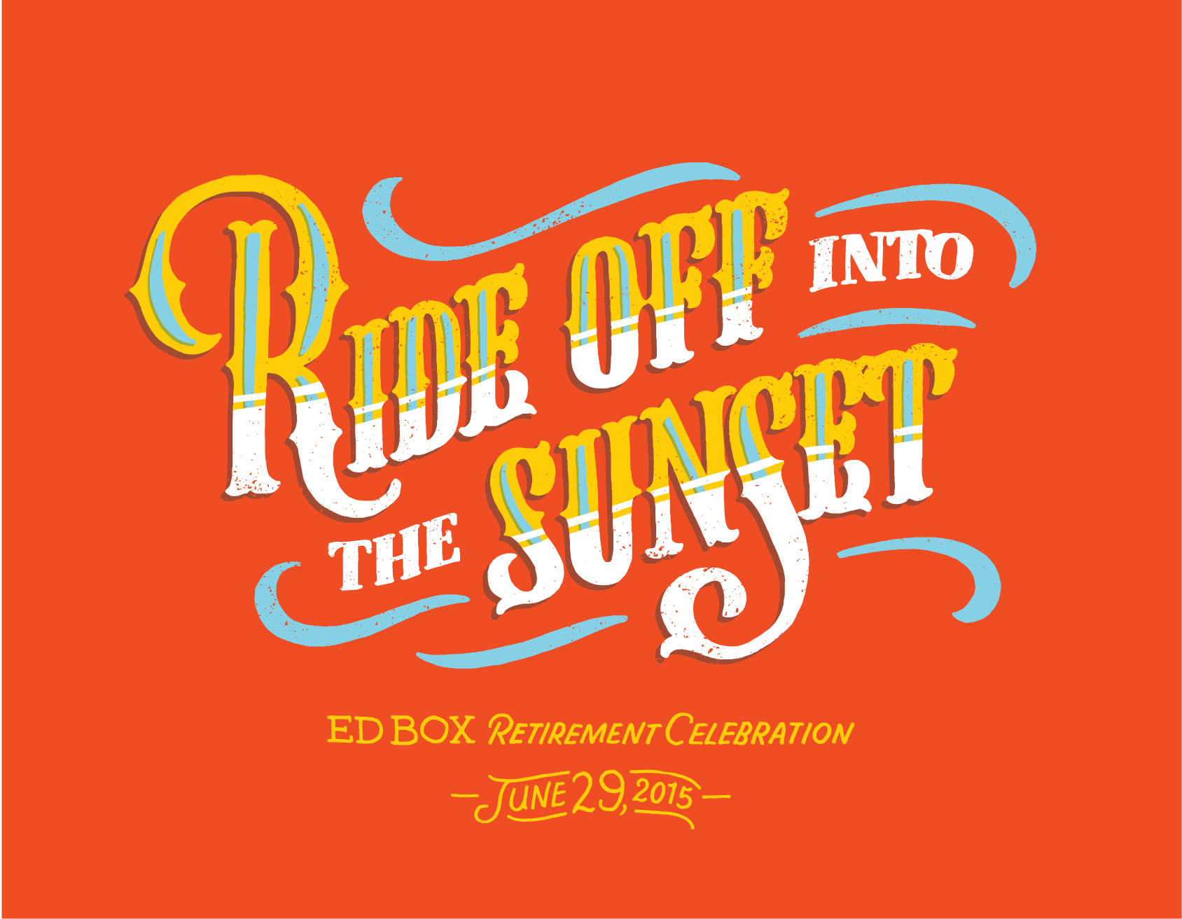  Title card created for the Ed Box video reel played at the celebration. 