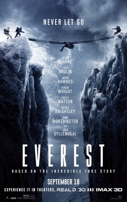 Everest (2015) dir. Baltasar Kormákur Rated: PG-13 image: ©2015 Universal Pictures