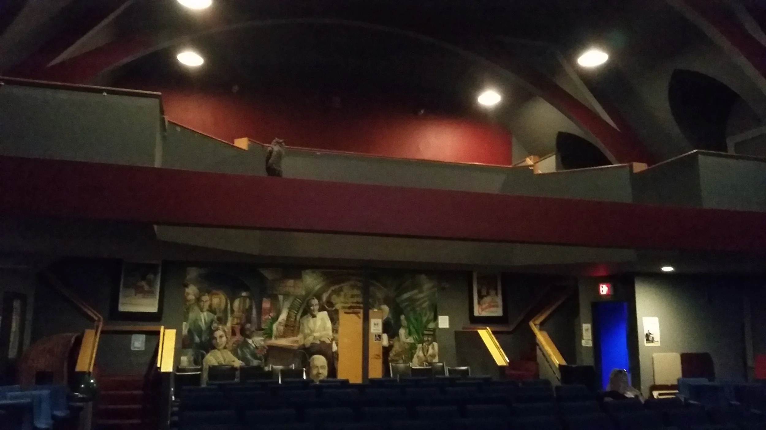 View from the front of the theater, near the screen.