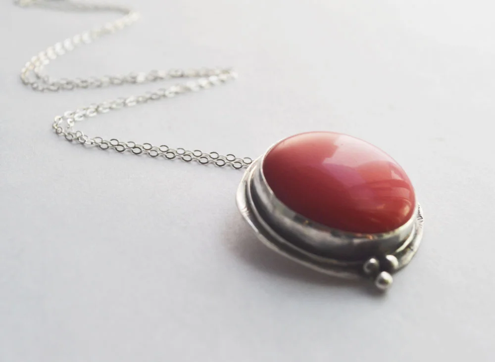 Red Circle Sterling Necklace Side.jpg