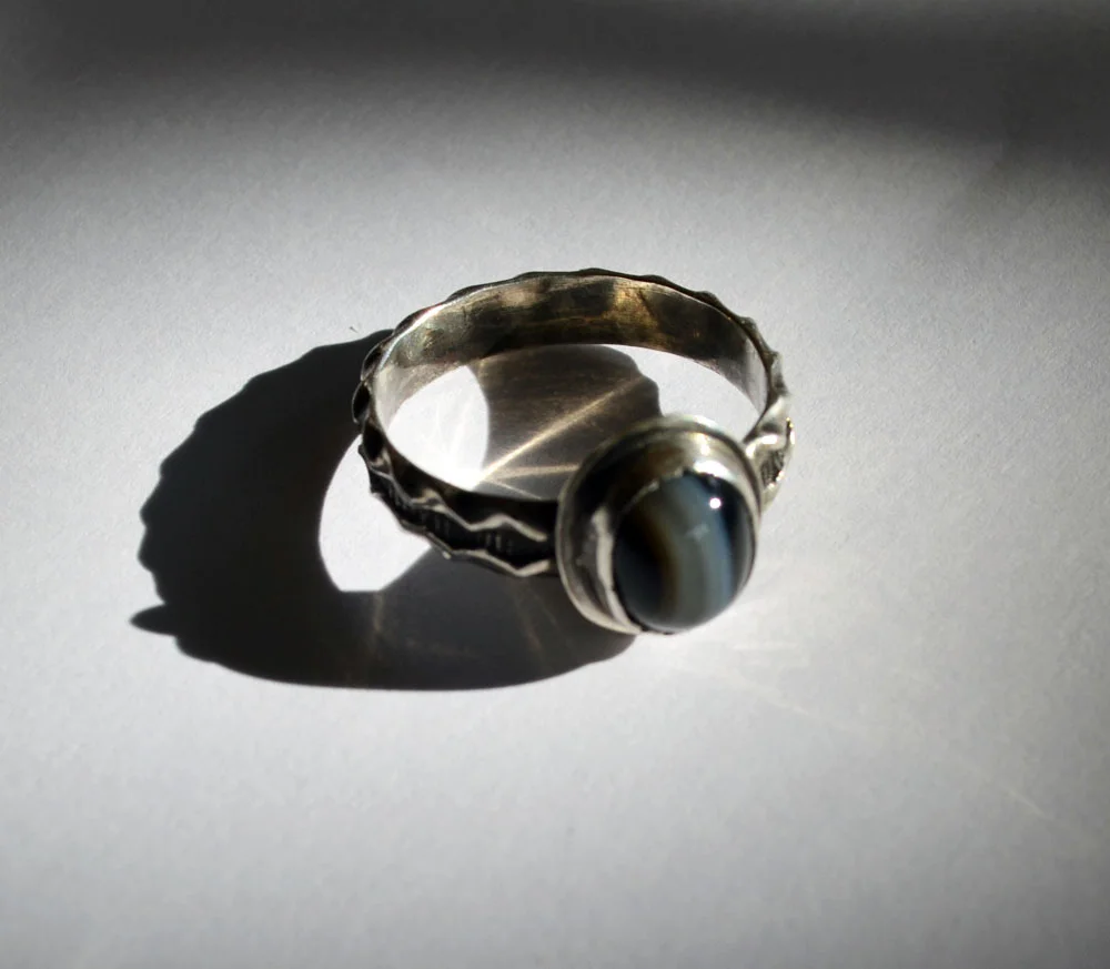 Mysterious Owner - Onyx Silver Ring