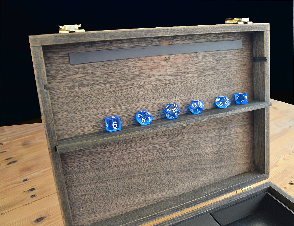 wooden divider used as stand