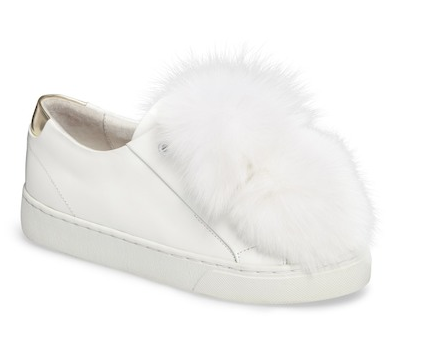 Here / NowSugar Genuine Fox Fur Slip-On Sneaker (Women)