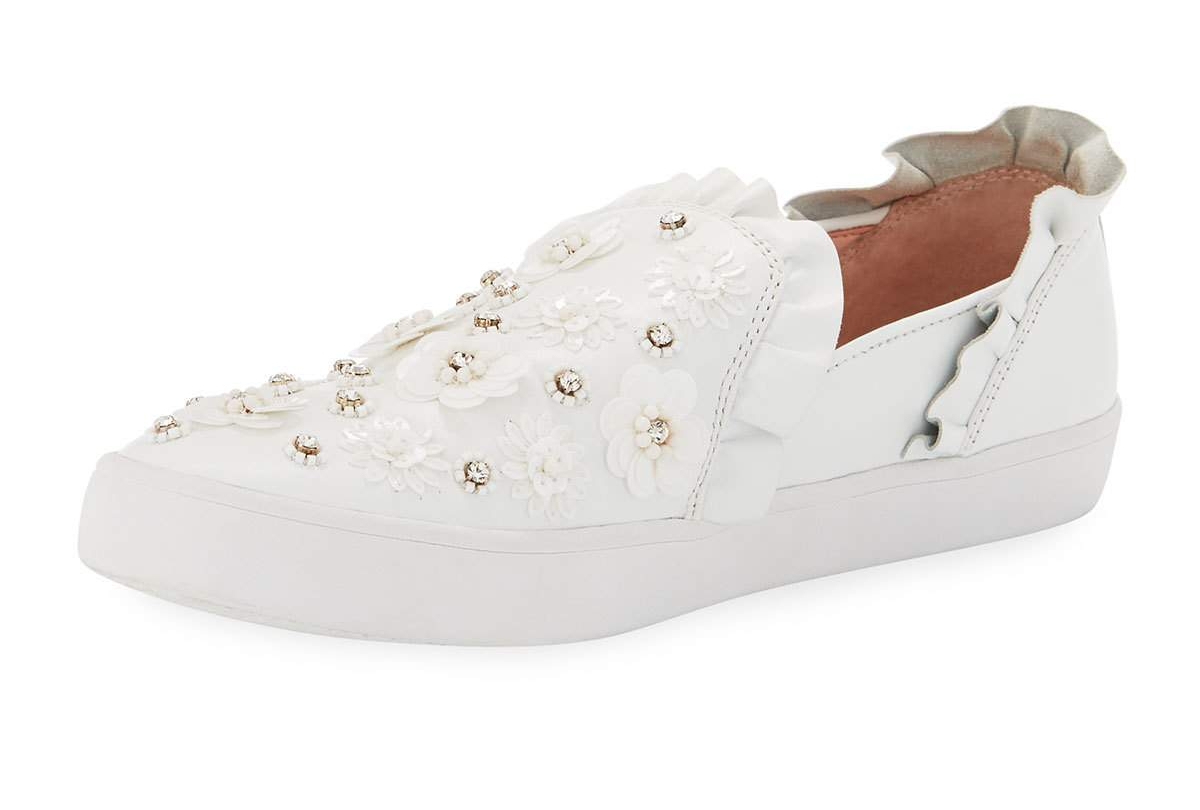 kate spade new york louise floral-embellished sneaker $150