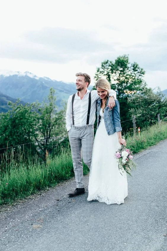 jacket over wedding dress