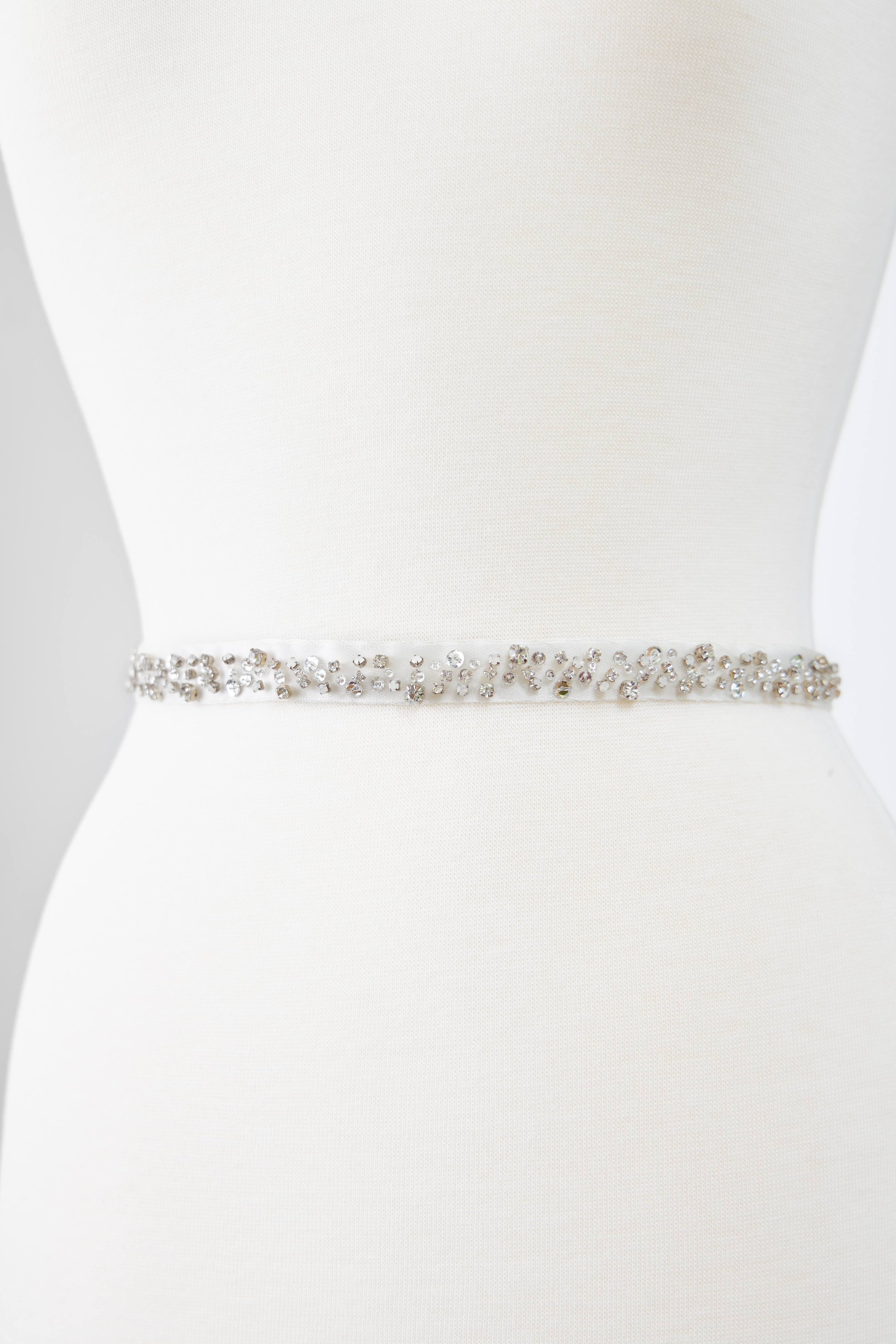 Style 5470  Swarovski crystal beaded belt on lace a line wedding dress   Darius Dresses