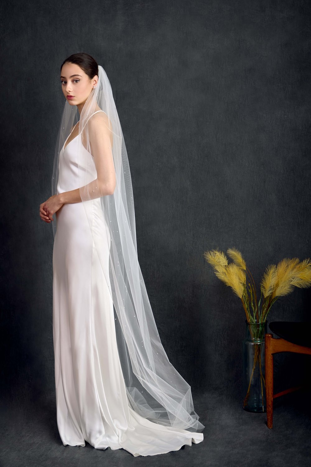 Ivory/White, Tulle Chapel Length Bridal Veil 90 - NK Bride — NK Bride