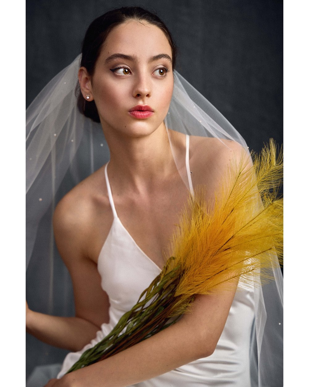 Pearl Bridal Veil, Waltz Lenght One Tier Wedding Veil with Pearls – Pet-Jos  Bridal
