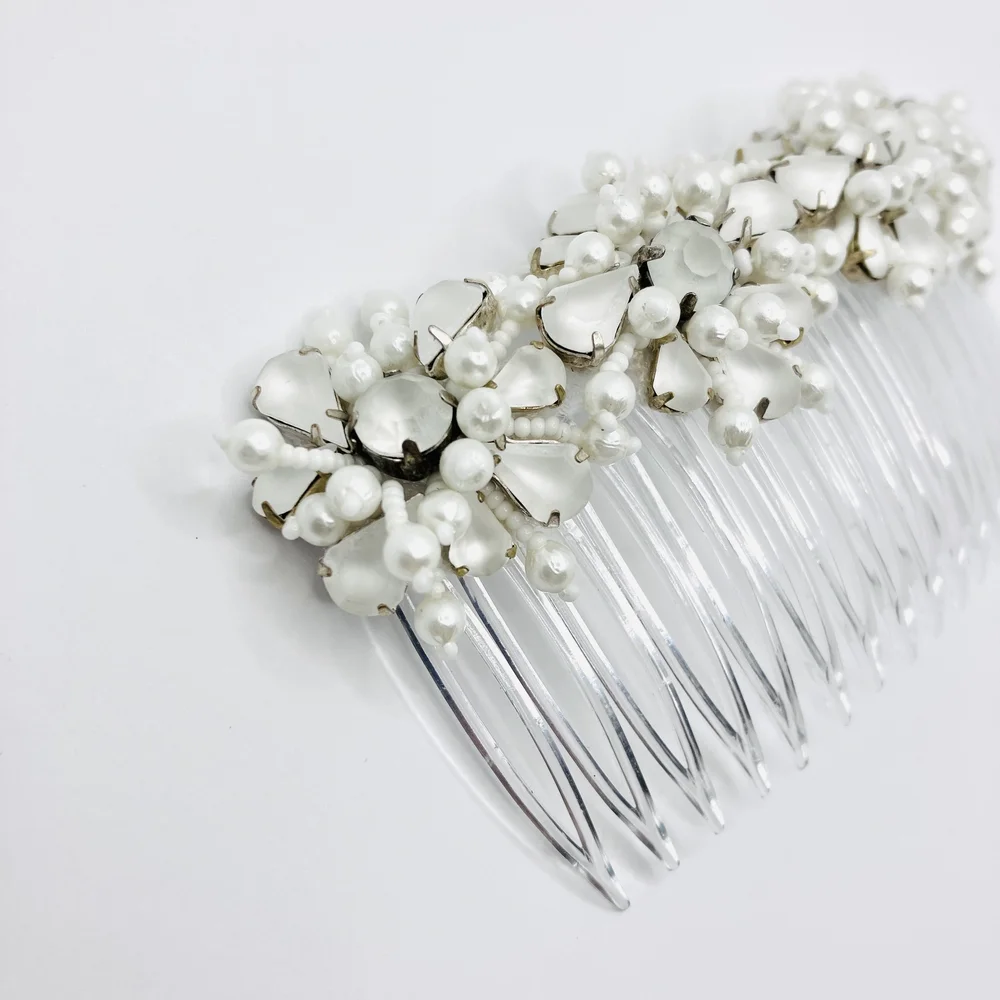Bobbie - Floral Bridal Comb — NK Bride display picture 1
