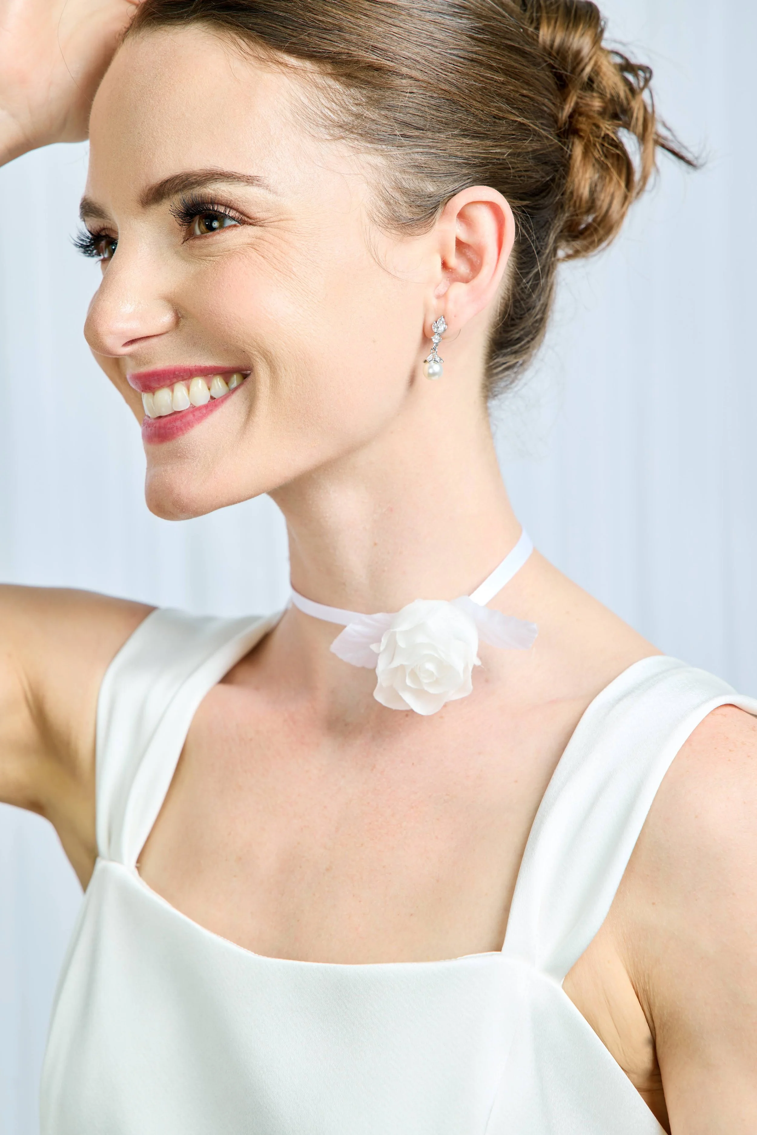 Agnes - Silk Rosebud Choker