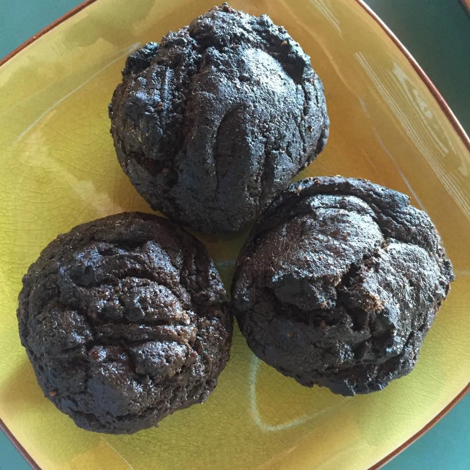 Gooey black sapote muffins