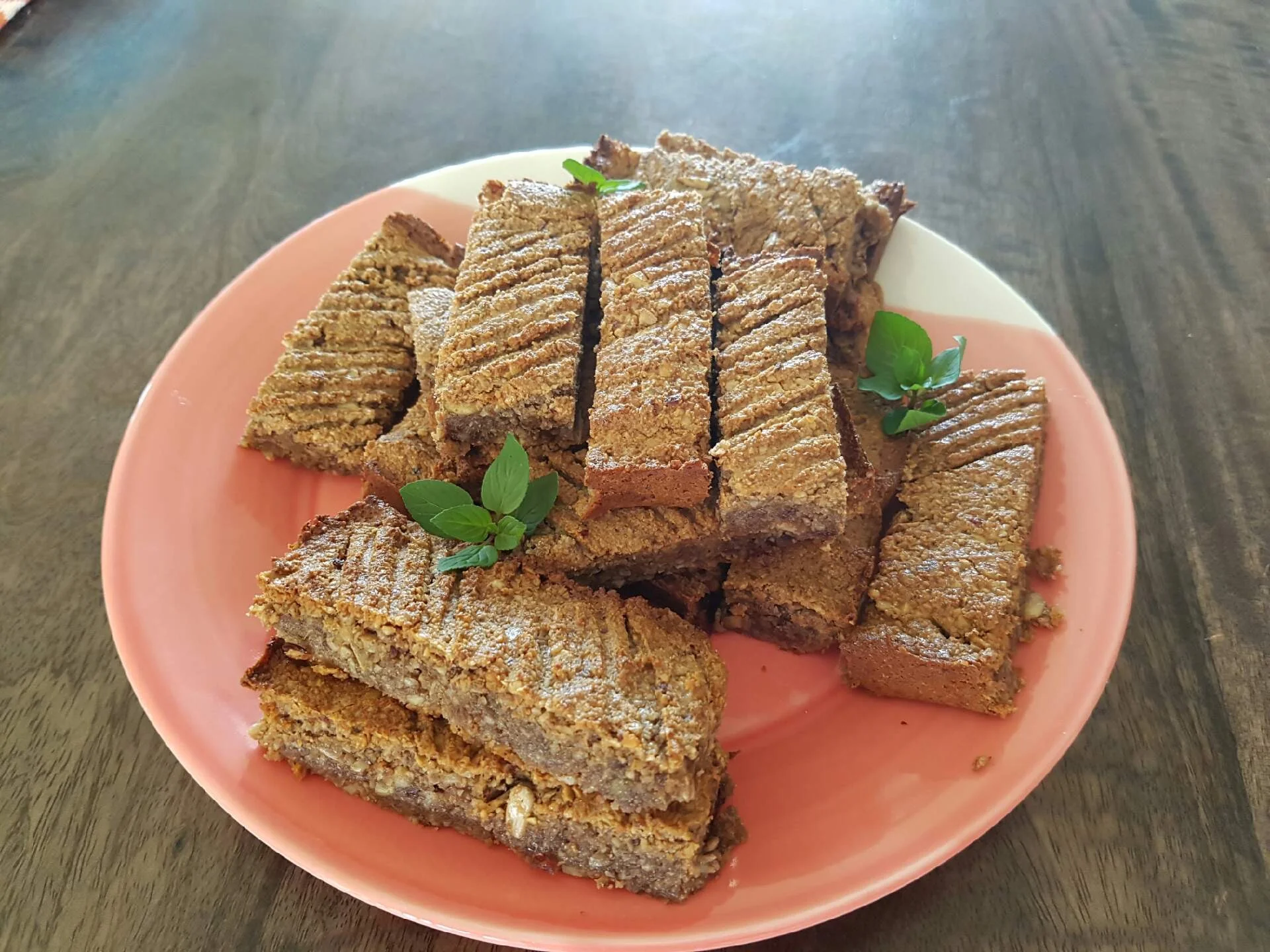 Peppermint Muesli Slice