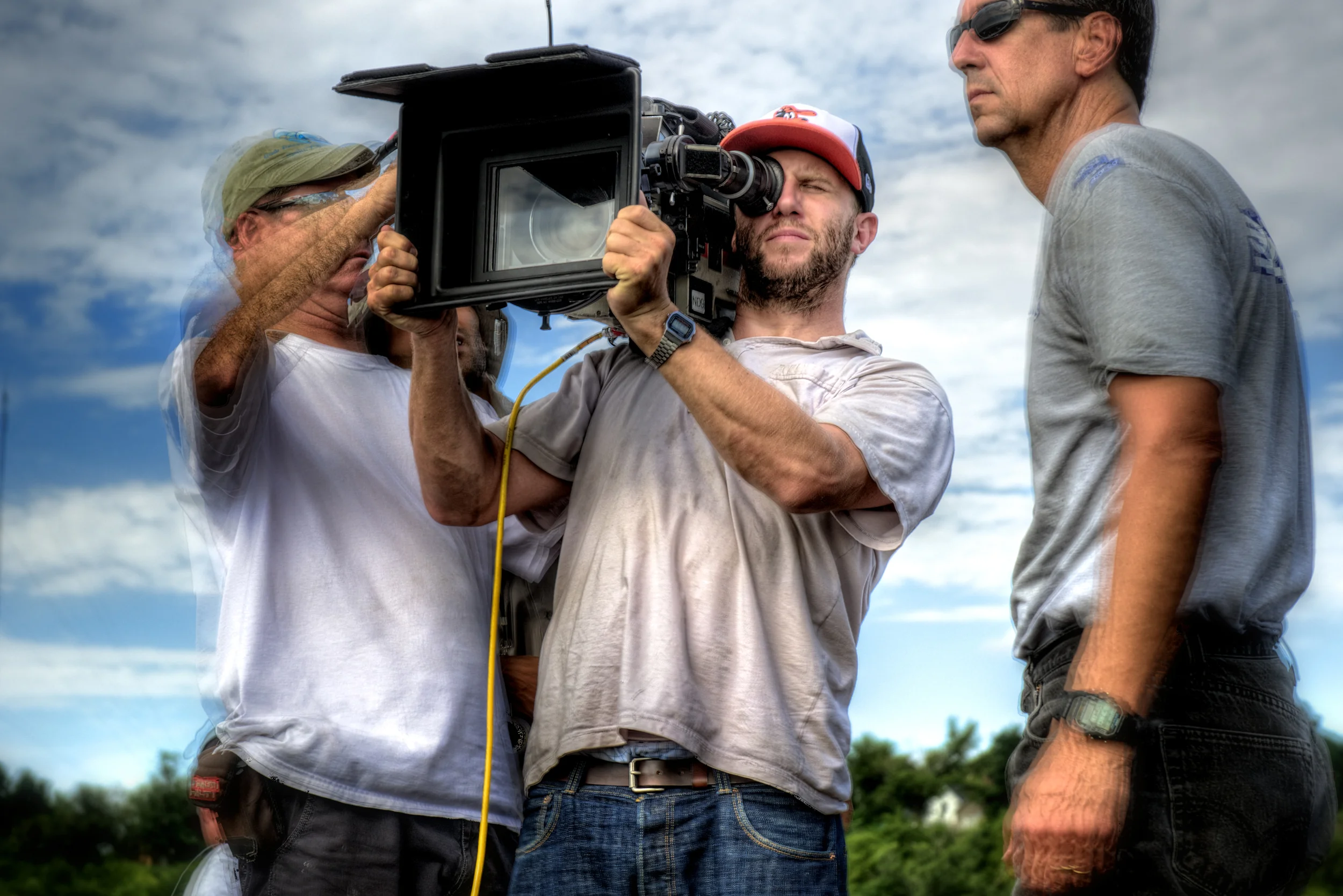 Director Ruben Fleischer takes the camera on the set of 30 Minutes or Less (2011)
