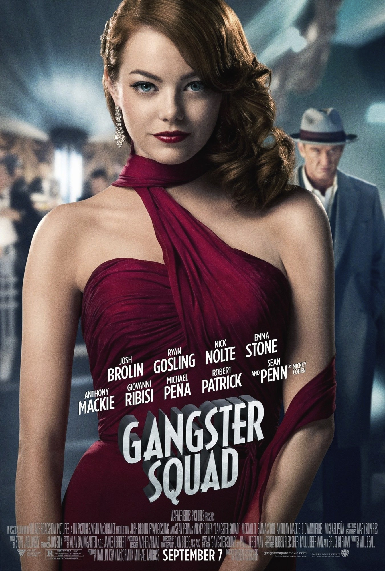 Character one sheet featuring Emma Stone as Grace Faraday for Gangster Squad (2013)