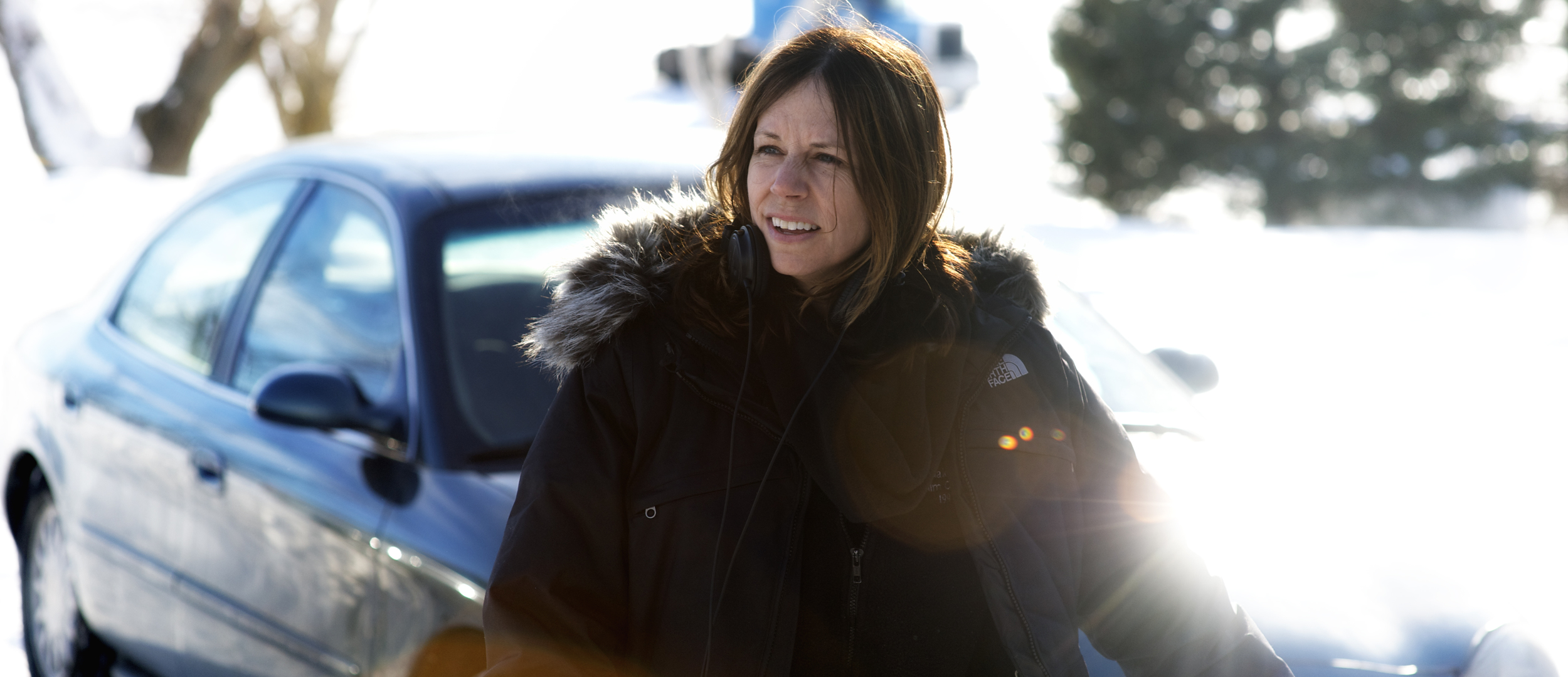 Director Jill Sprecher with reflection on the set of Thin Ice (2011)