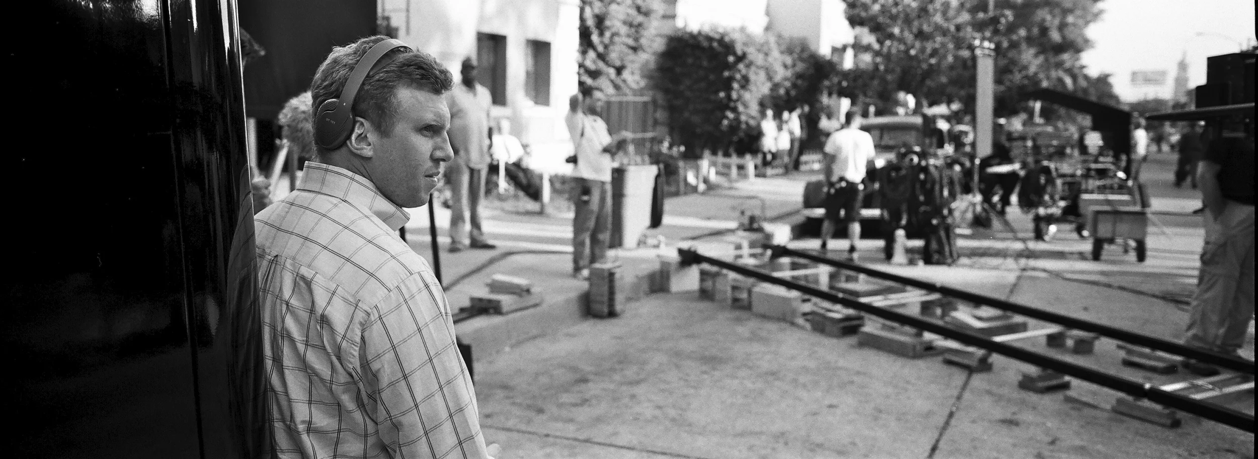 Director Ruben Fleischer oversees the set-up on the set of Gangster Squad (2013)