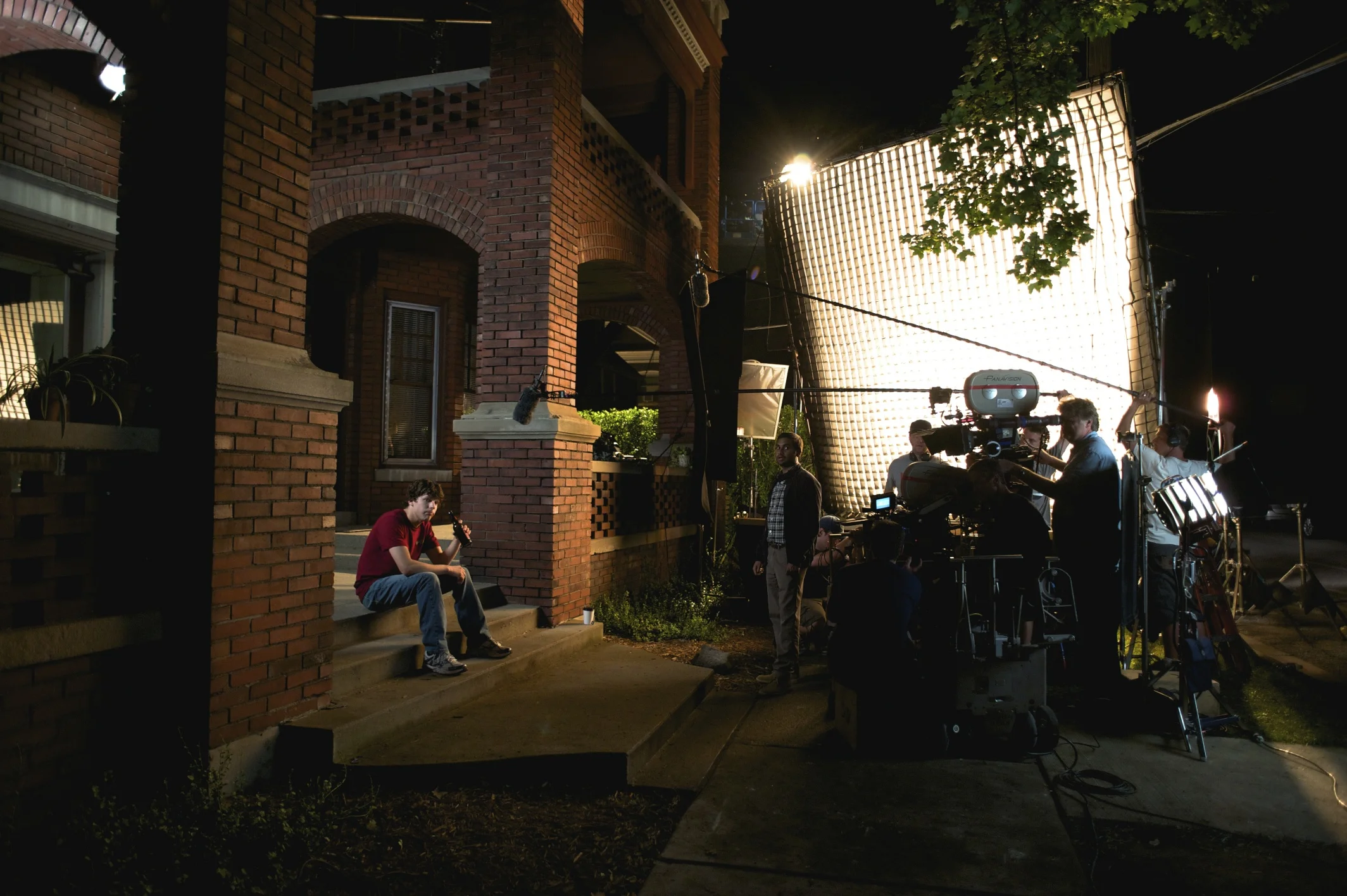 Jesse Eisenberg shots a scene on 30 Minutes or Less (2011)
