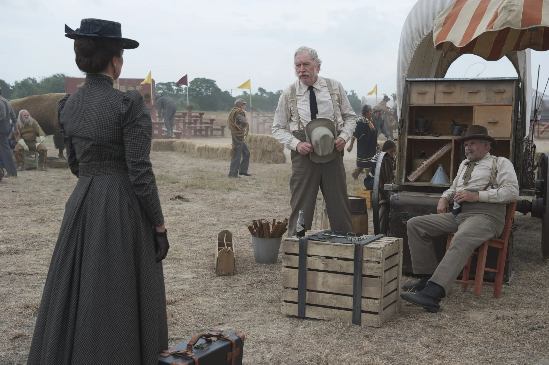 Shooting 40 year old Mattie scene learning about Rooster on True Grit (2010)