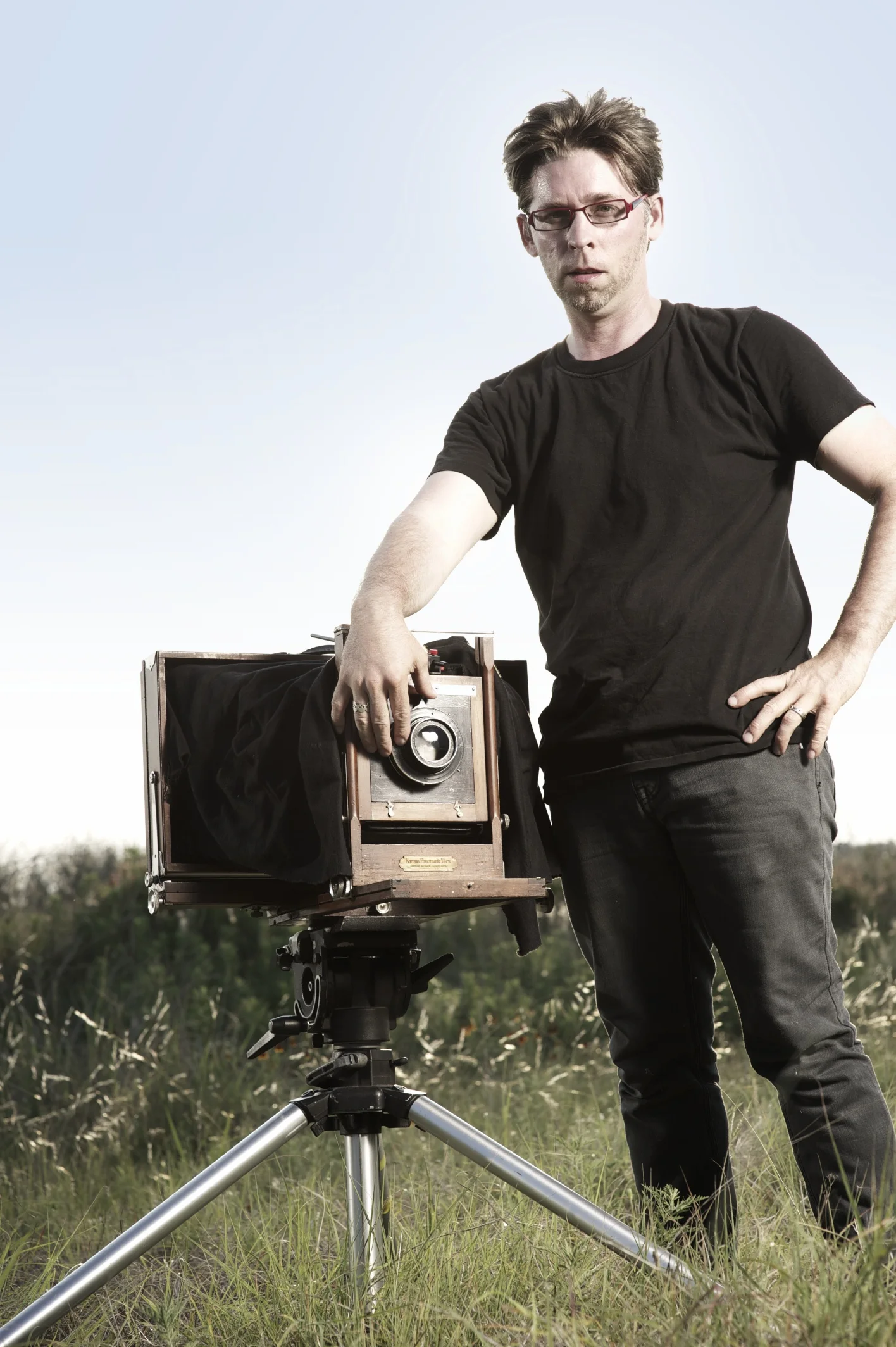 me and my 100 year old 7x17 Korona camera on the set of True Grit (2010)