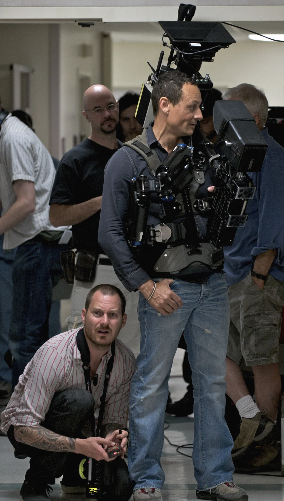 First assistant camera Jason McCormick and Operator Jacques Jouffret