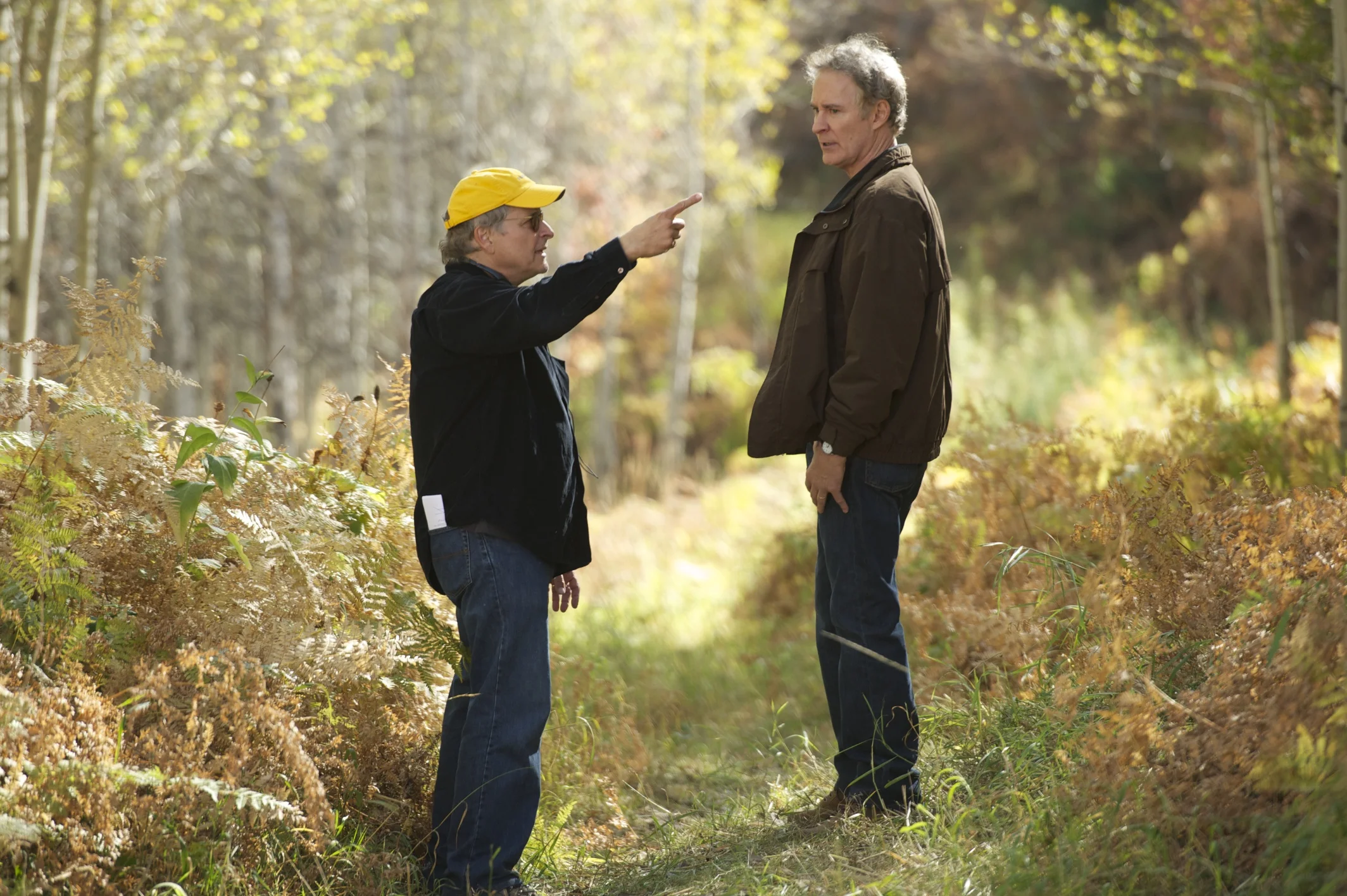 Director Lawrence Kasdan and Kevin Kline on the set of Darling Companion (2012)