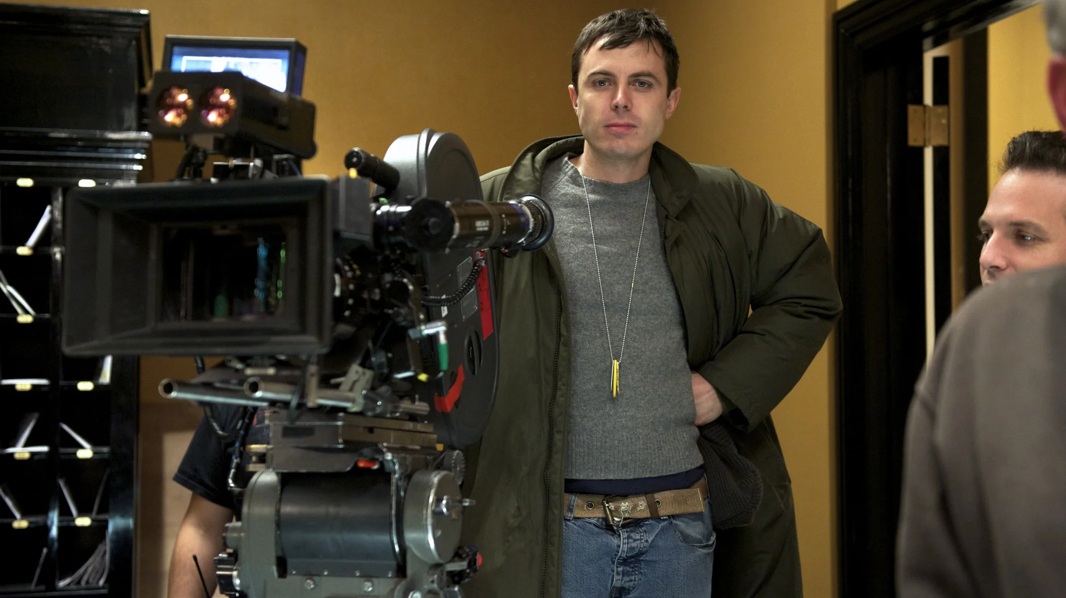 Casey Affleck handles the camera on the set of Tower Heist (2011)