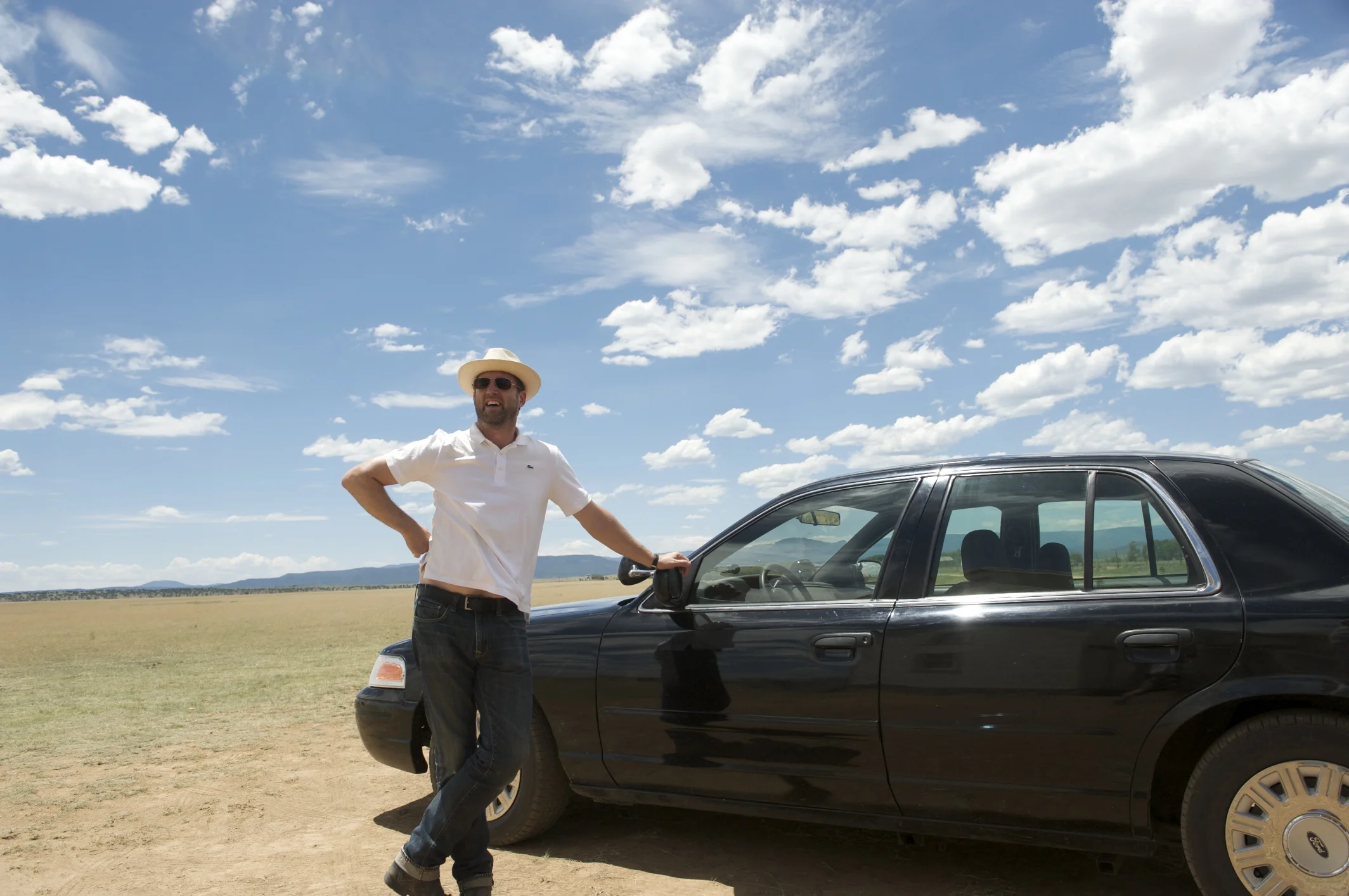 Executive Producer Robert Graf takes in the view on the set of Paul (2011)