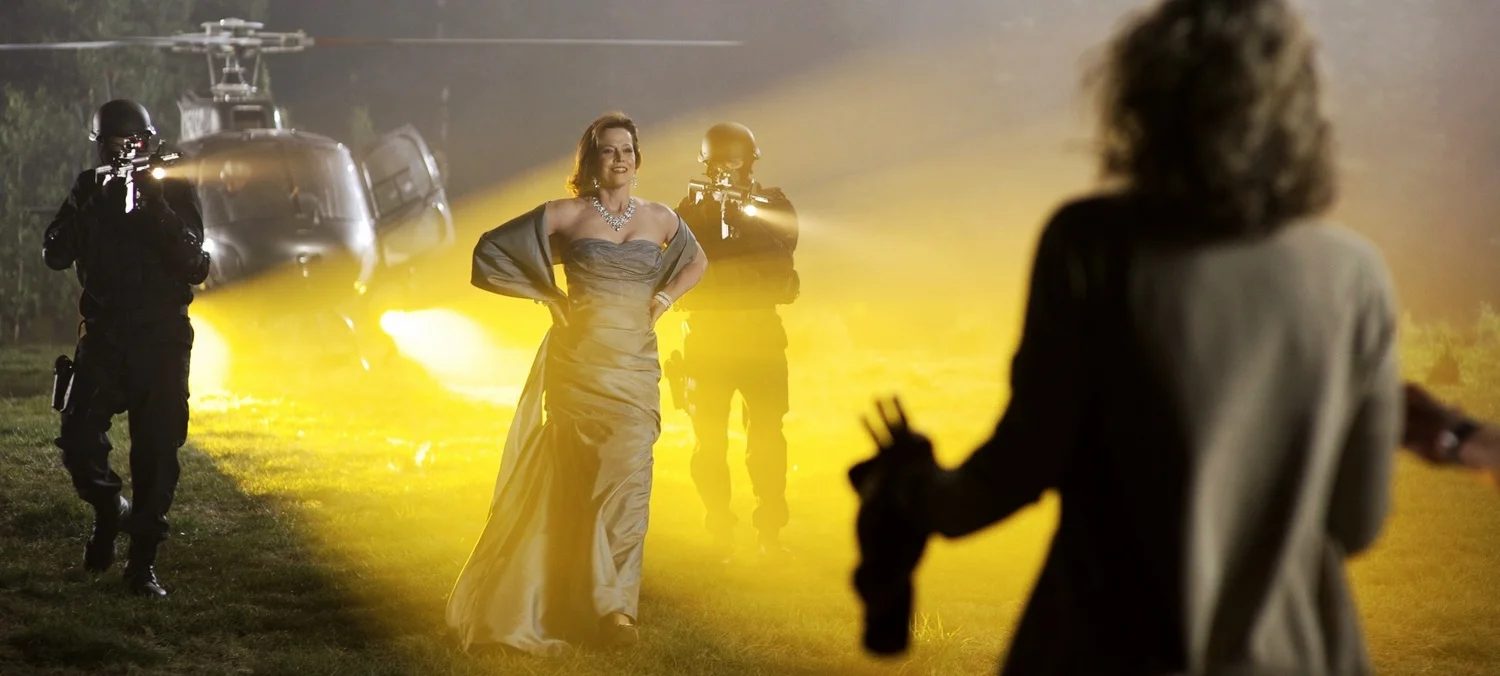 Sigourney Weaver as The Big Guy visits the gang in Paul (2011)