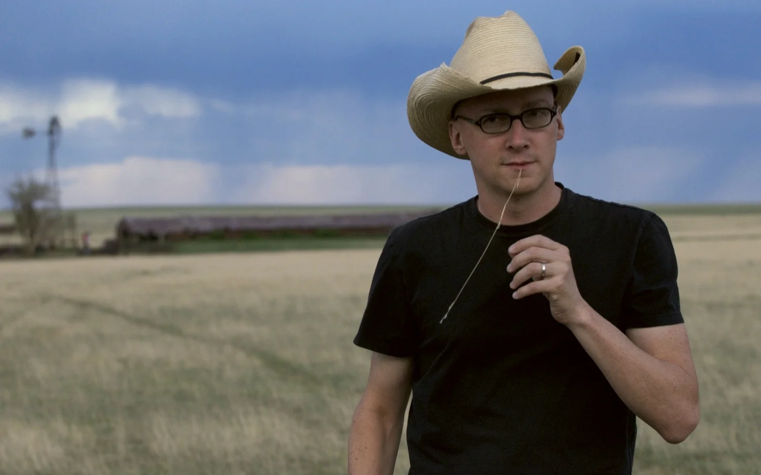 Director Greg Mottola and hat on the set of Paul (2011)
