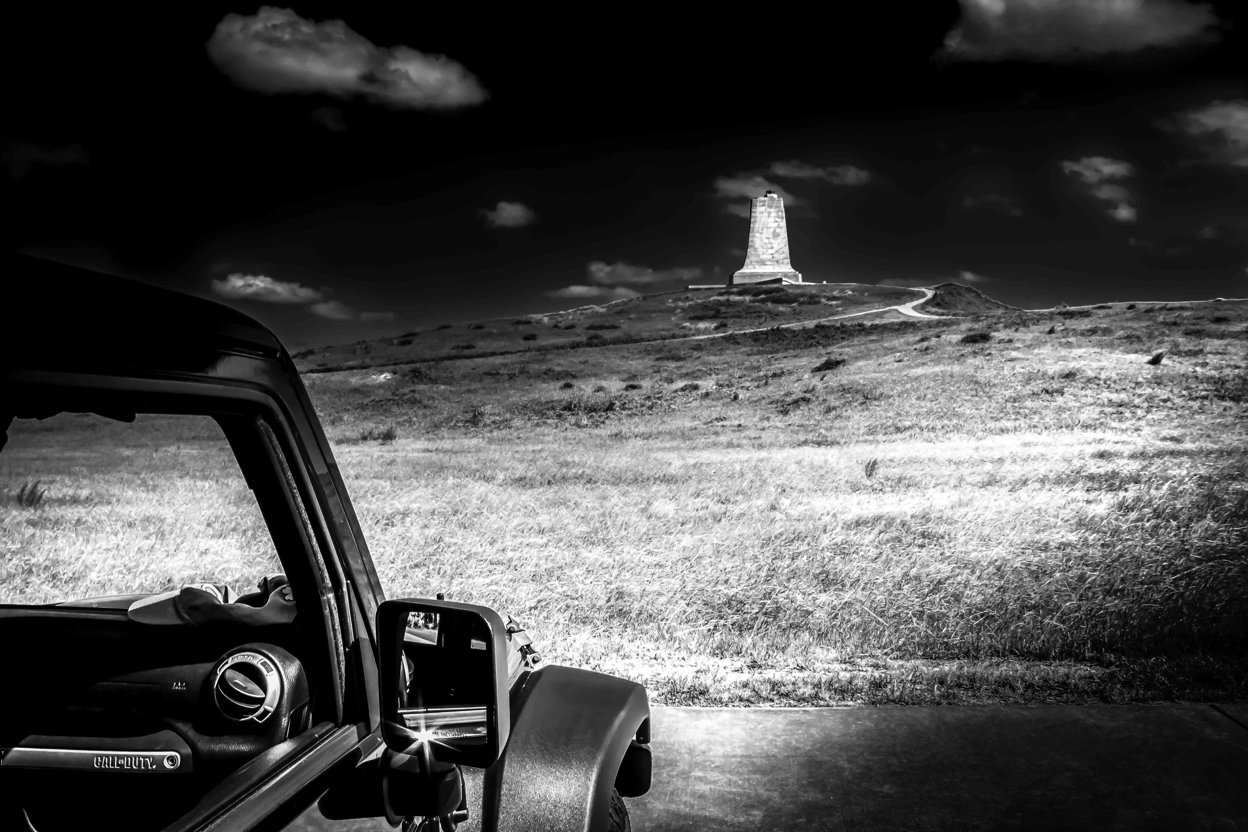 Jeep at Wright Bros Memorial 