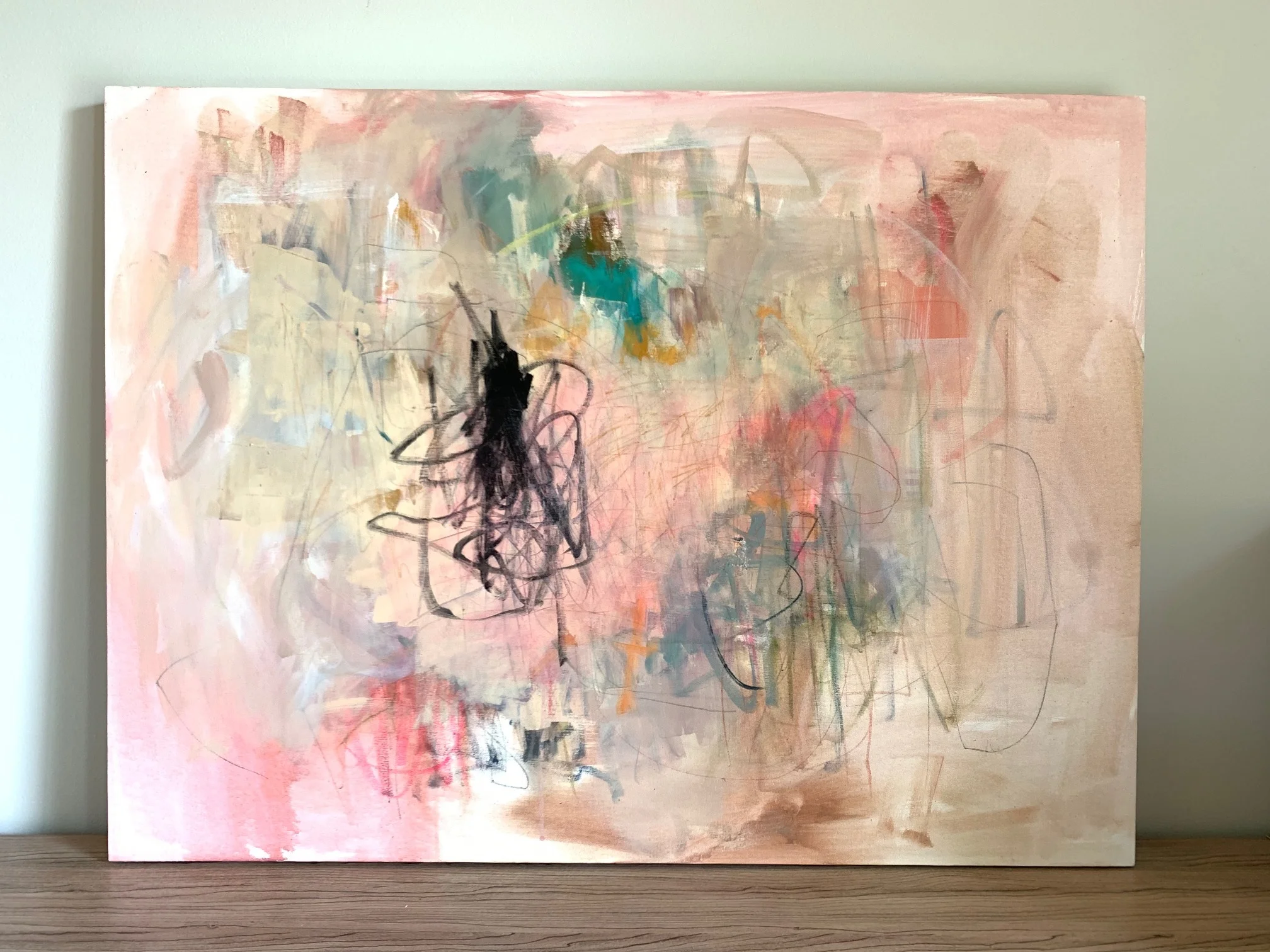 Into The Spider-Verse 30x40 inches Acrylic, pastel & pencil on canvas Inquire.