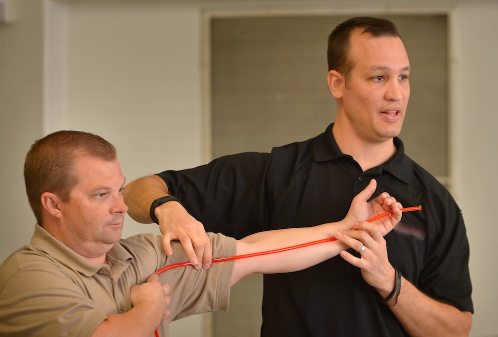 Fig 1: Simulating brachial artery compression