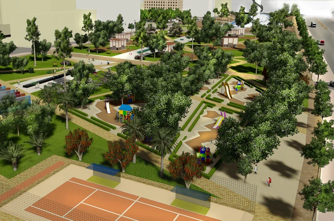 Parque Almagro -Playground area