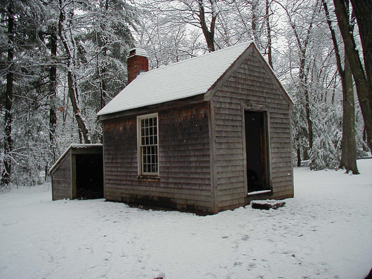Replica of Thoreau's cabin near Walden Pond