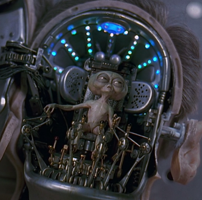MIB film - Little alien in his head