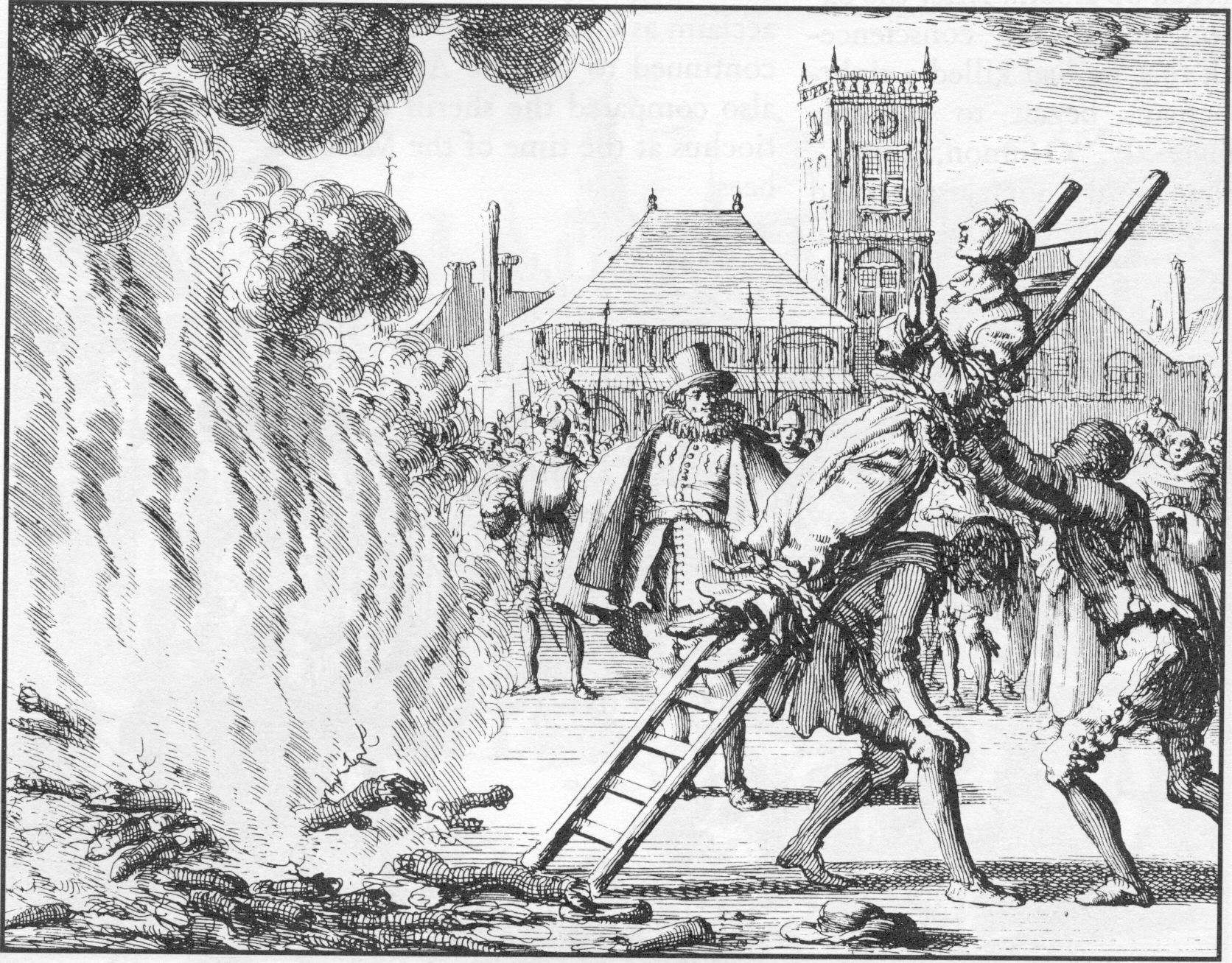 'Anabaptists' being burned. 